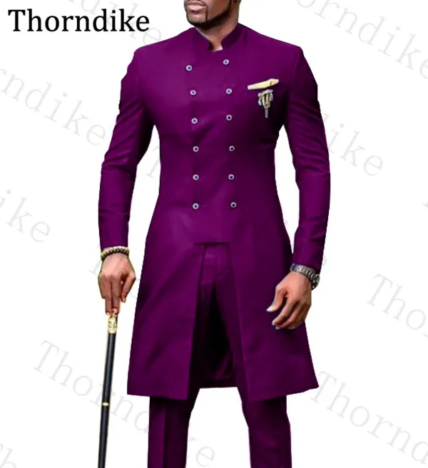 Длинные мужские костюмы Thorndike по индивидуальному заказу смокинг для жениха