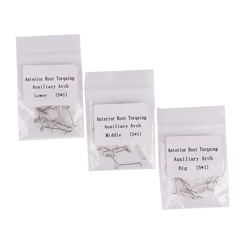 

5pcs Dental Anterior Root Torquing Auxiliary Arch Small Middle Big Orthodontic