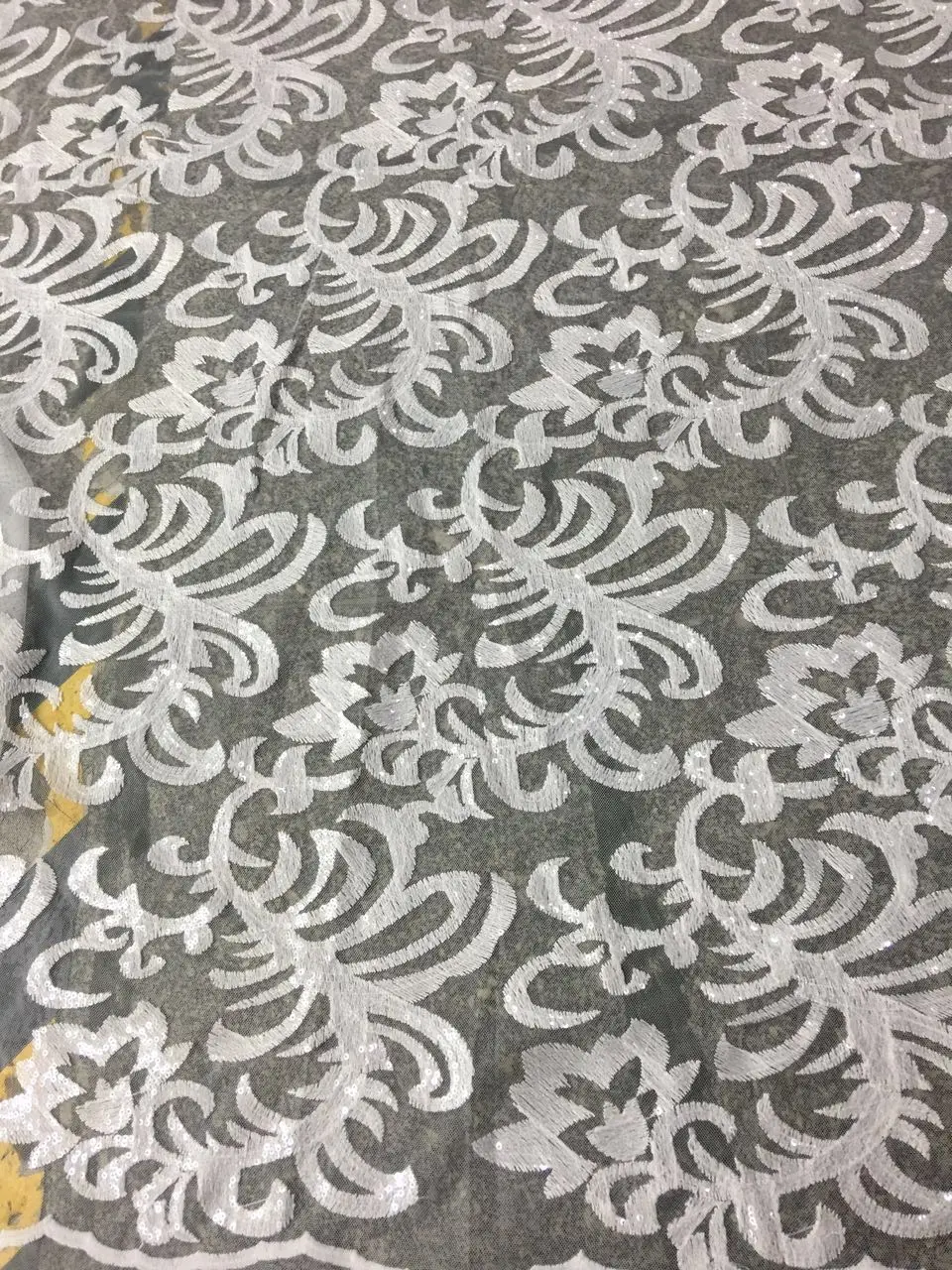Белые блестки кружевная ткань кружевные модная яркая африканская M10186 | Дом и сад