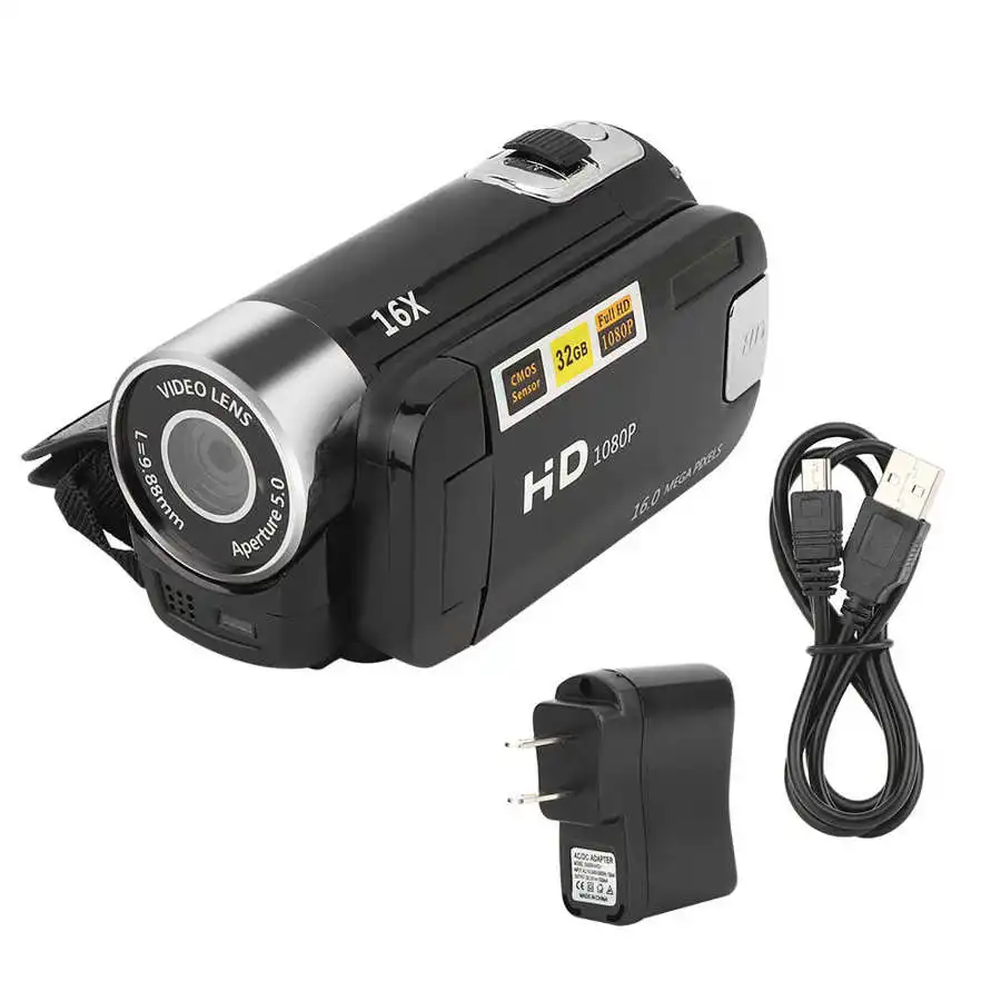 2 4 дюймов видео Камера видеокамера Vlog DH 90 Full HD 1080P 16X цифровой зум видеокамеры для