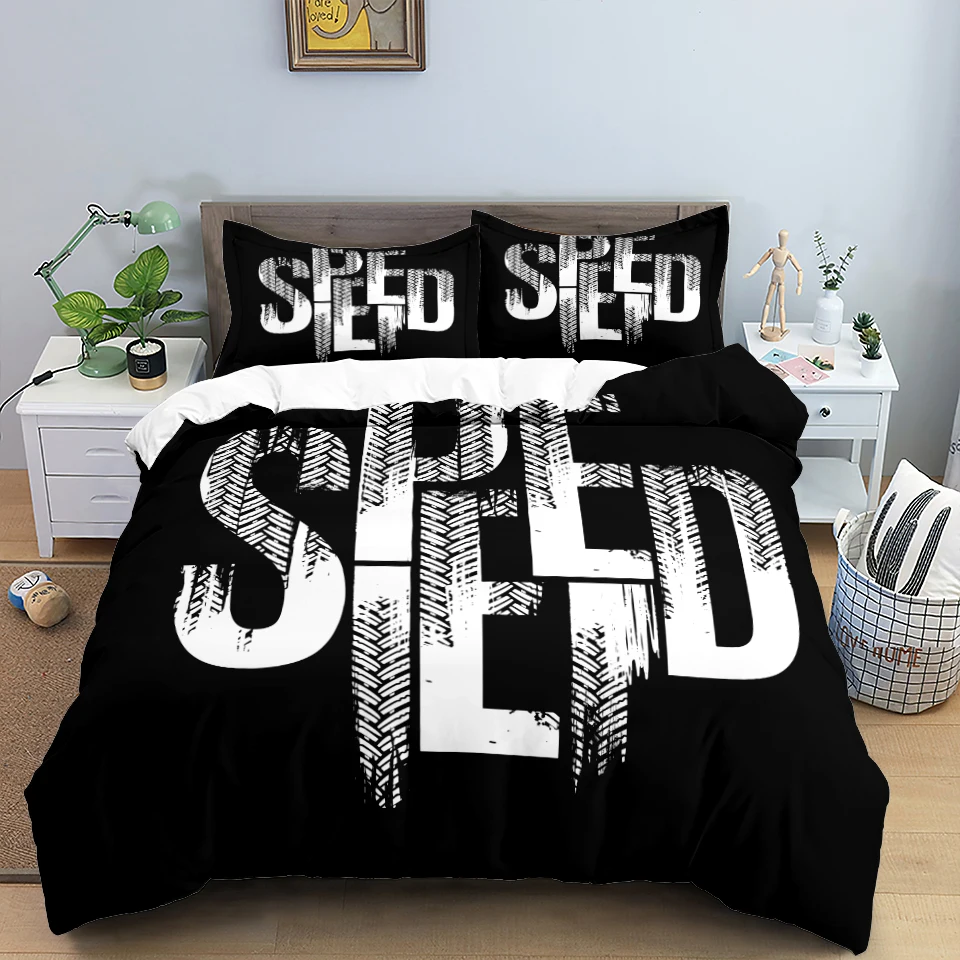 Alg Sports Car Series Printed Quilt Cover Twopiece Threepiece