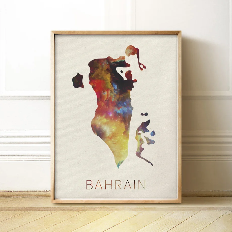 

Abstract Iceland Japan Watercolor Map Wall Art Canvas Painting Nordic Posters And Prints Wall Pictures For Living Room Decor