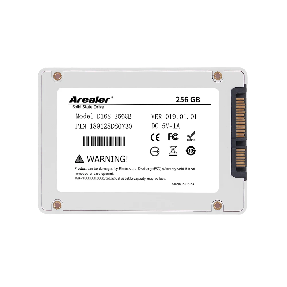 Arealer 2,5 дюйма SSD 8 Гб оперативной памяти, 16 Гб встроенной памяти, 32 ГБ, 64 ГБ, 1 ТБ твердотельный накопитель SSD SATA 3 твердотельный накопитель Высокая Скорость накопитель для настольных белый
