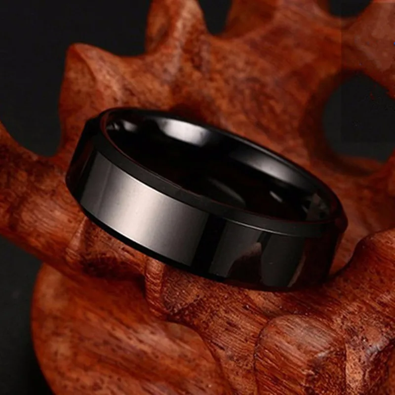 

Stainless steel couple simple ring ring female jewelry fashion rose gold titanium steel