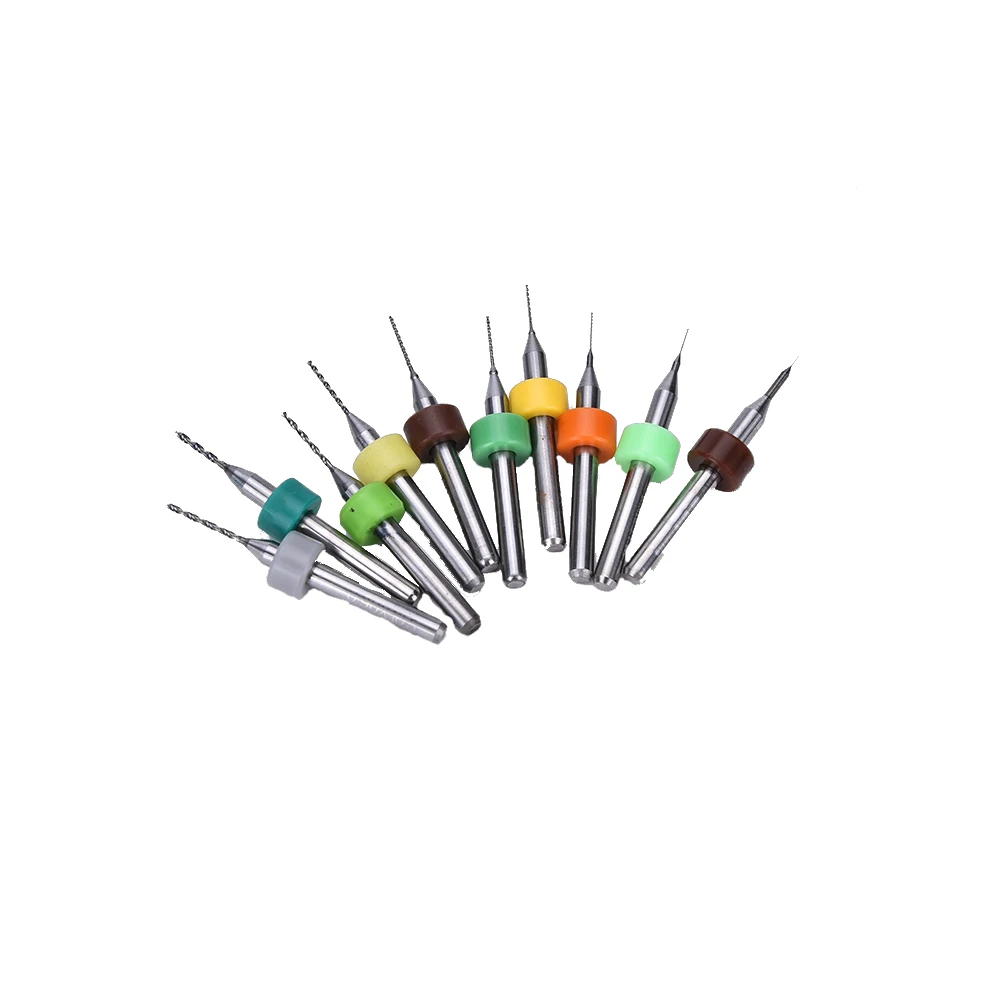 ZLinKJ 2017 10pcs/Set 1/8&quotShank 0.1-1mm New Carbide PCB Jewelry CNC Engraving Micro Twist Drill Bits Set Wholesale | Инструменты