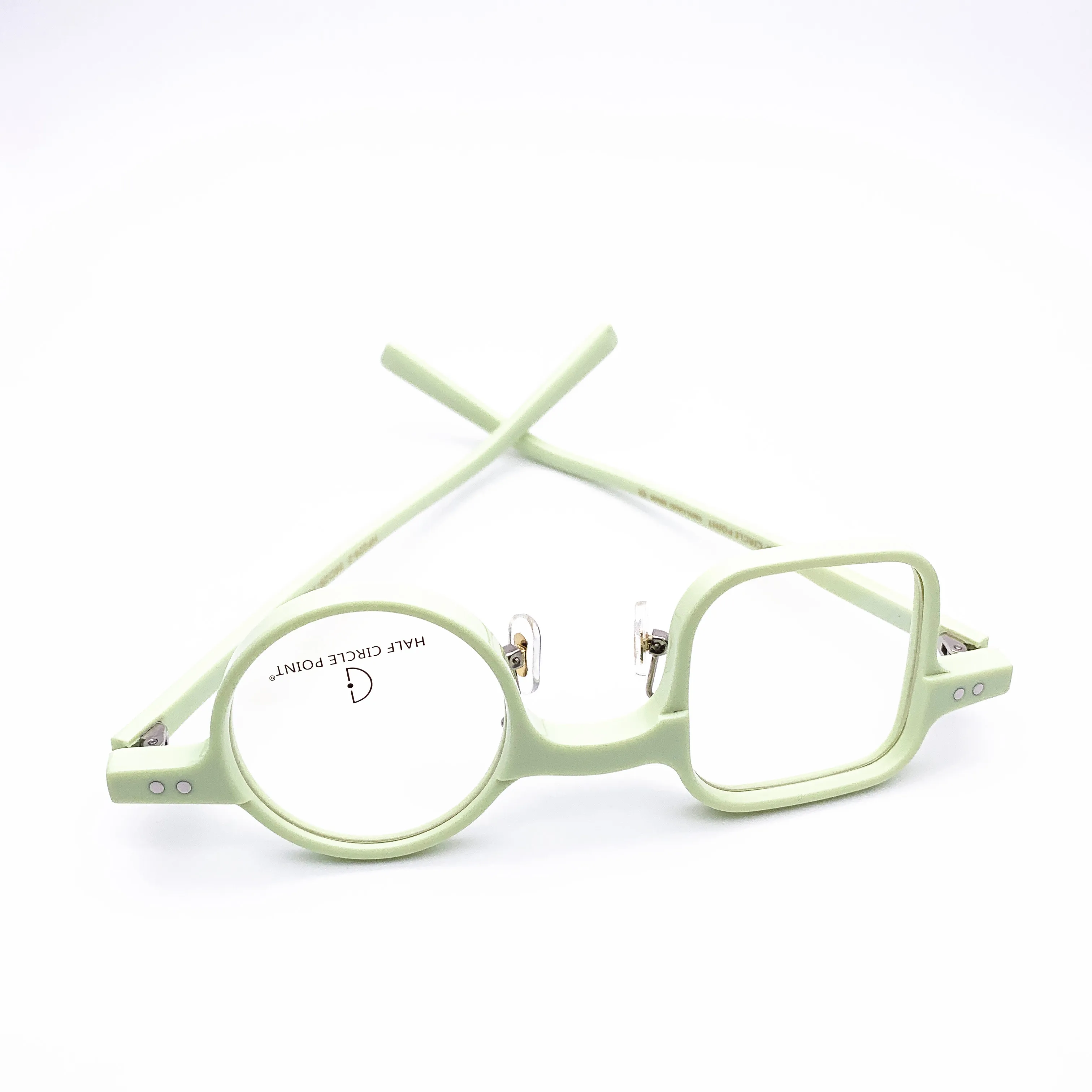 

Belight Optical Men Women Italy Mazzucchel Acetate Fancy Square with Round Design spectacle frame precription lens HP226-2