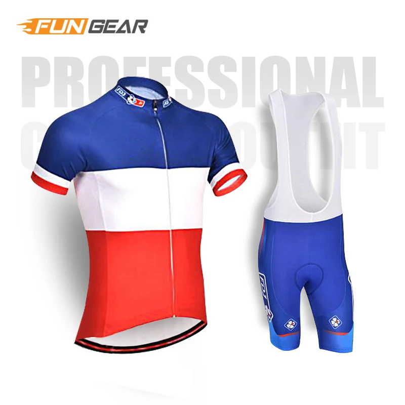 FDJ Pro Team одежда с короткими рукавами Велоспорт Джерси набор мужской велосипедный Костюм MTB гоночная одежда летняя дышащая быстросохнущая одежда