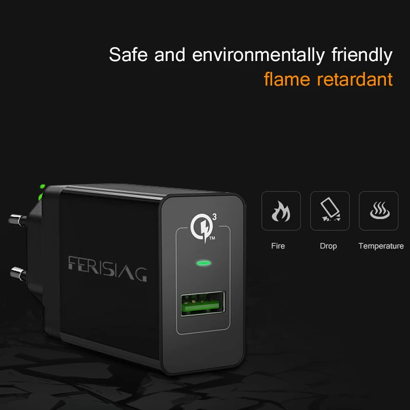 Зарядное устройство FERISING телефон зарядное док-станция Qualcomm Quick Charge 3 0 18 Вт быстрый