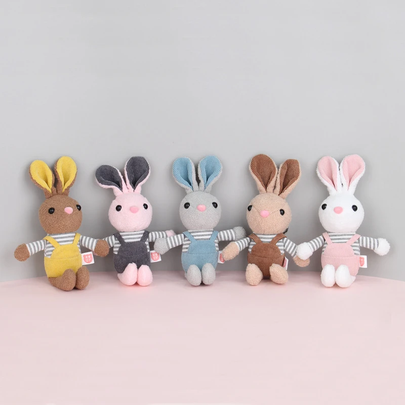 Cartoon Doll Plush Toy Soft Cute Rabbit Doll Pendant Doll Key Chain Doll Bag Pendant Holiday Gift