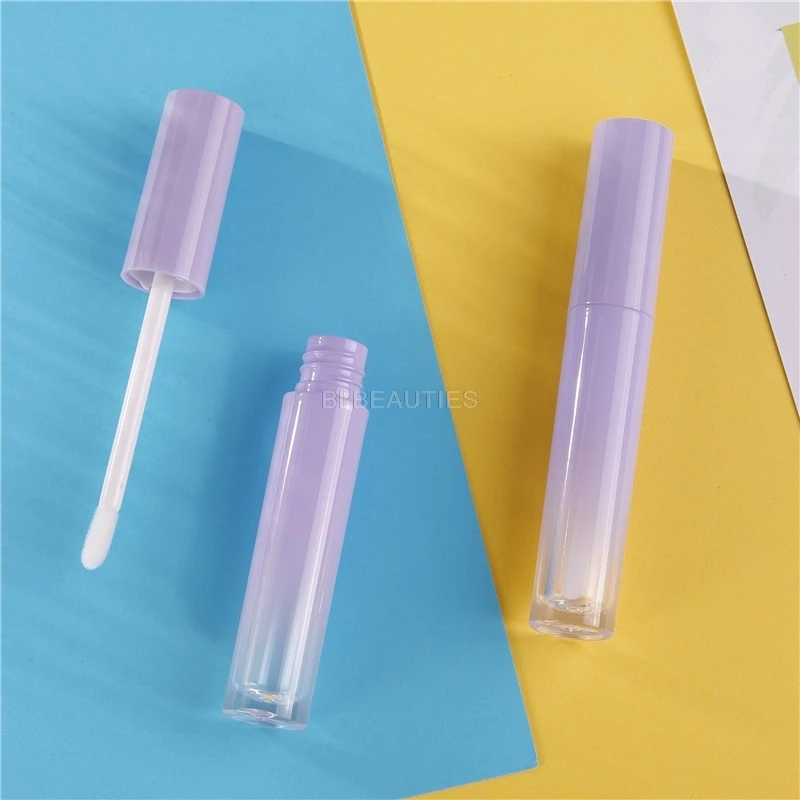 200 шт пластик 5 мл пустой блеск для губ бутылка градиент фиолетовый трубка