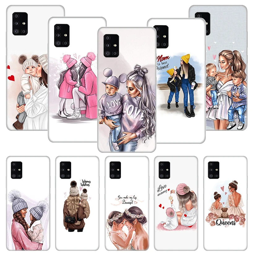 

Baby Mom Phone Case Funda For Samsung Galaxy A51 A71 A02S A50 A70 A30 A40 A20 A10S A20E A01 A91 A81 Cover Coque Capa