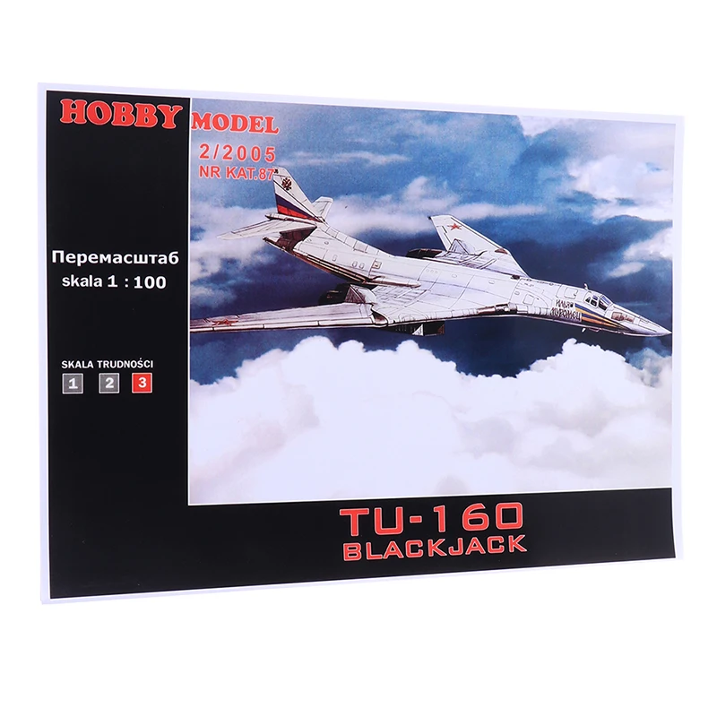 1:100 DIY Tu-160 блэкджек бомбер ремесло самолета 3D Бумага модель Наборы игрушки |