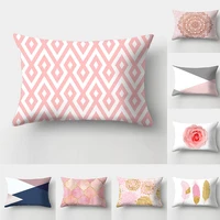 pink geometry cushion cover 30x50 polyester feather mandala printed pillow cases decorative sofa cushions home decor pillowcover
