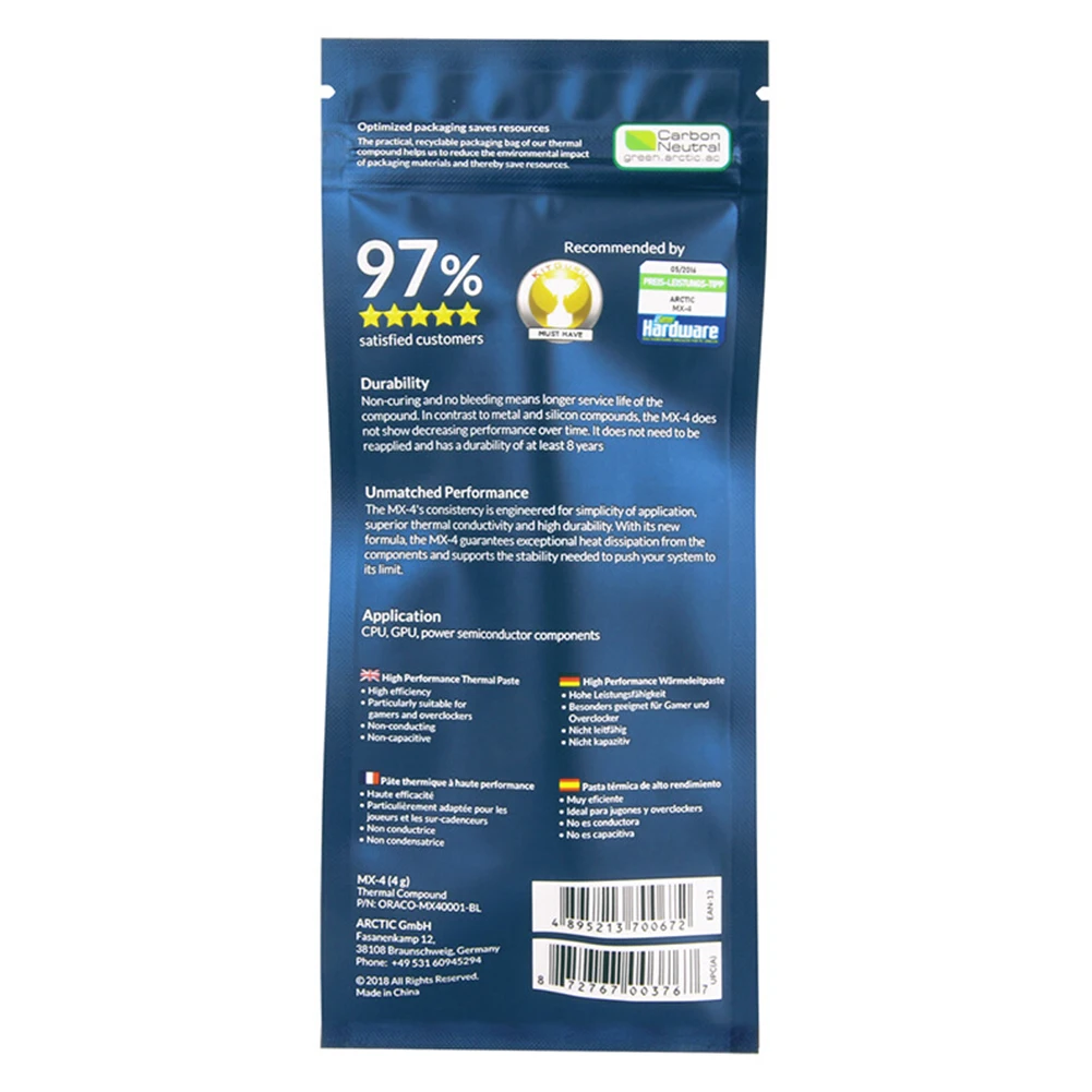 4G cpu охлаждающая проводящая профессиональная термопаста портативная