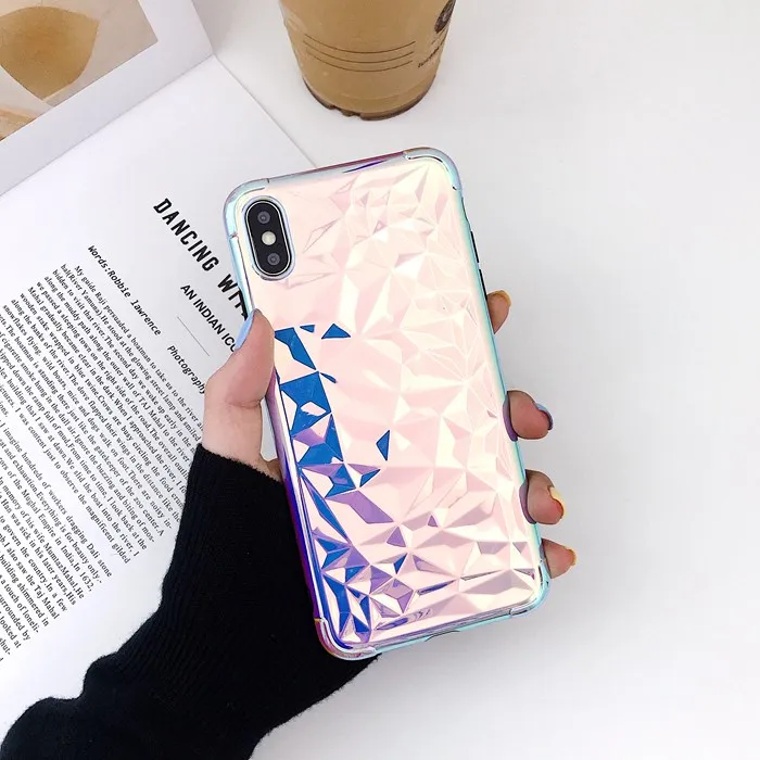 Роскошный Серебряный чехол для телефона с лазерной сеткой Iphone 11 pro max Xs Max мягкий