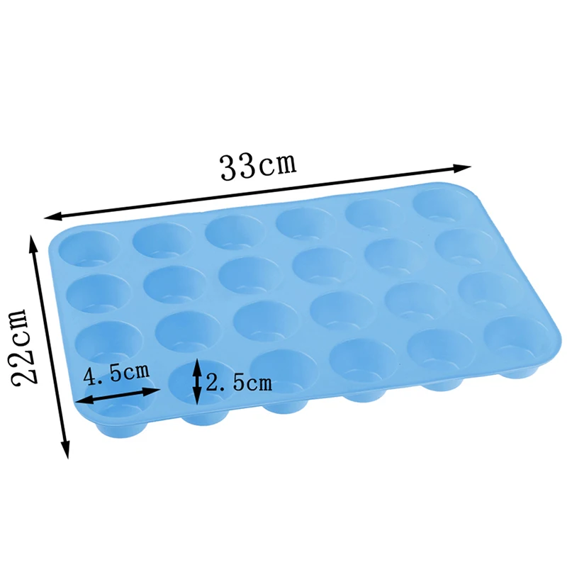 Мини форма для маффинов 24 Отверстия Силиконовые Мыло Кекс и печенья формы