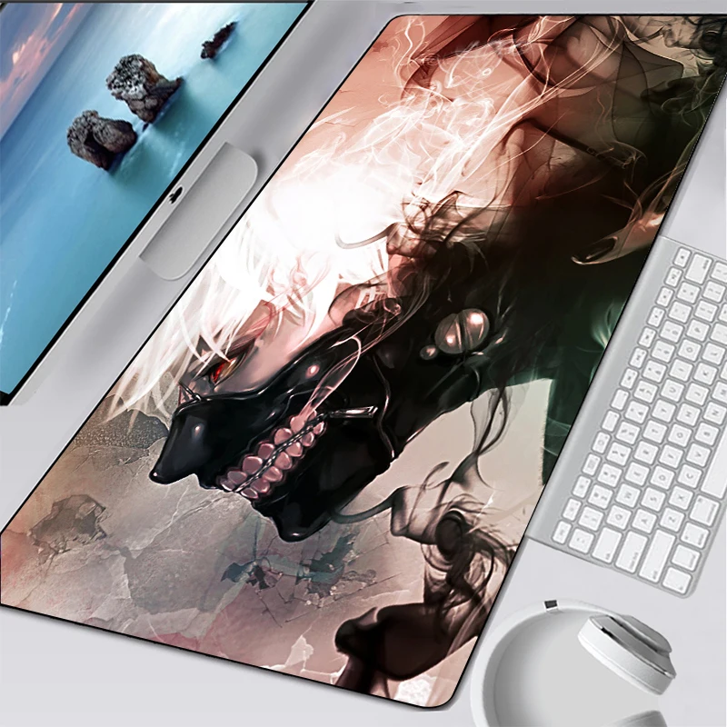 anime tokyo ghoul mouse pad large non skid mouse pad carpet gaming mousepad laptop mousepad keyboard mat office desk manga mat free global shipping