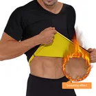 Мужская термальная корректирующая рубашка для похудения, утягивающая Облегающая рубашка, неопреновый тренажер для талии, утягивающий корректирующий фигуру жилет, футболка