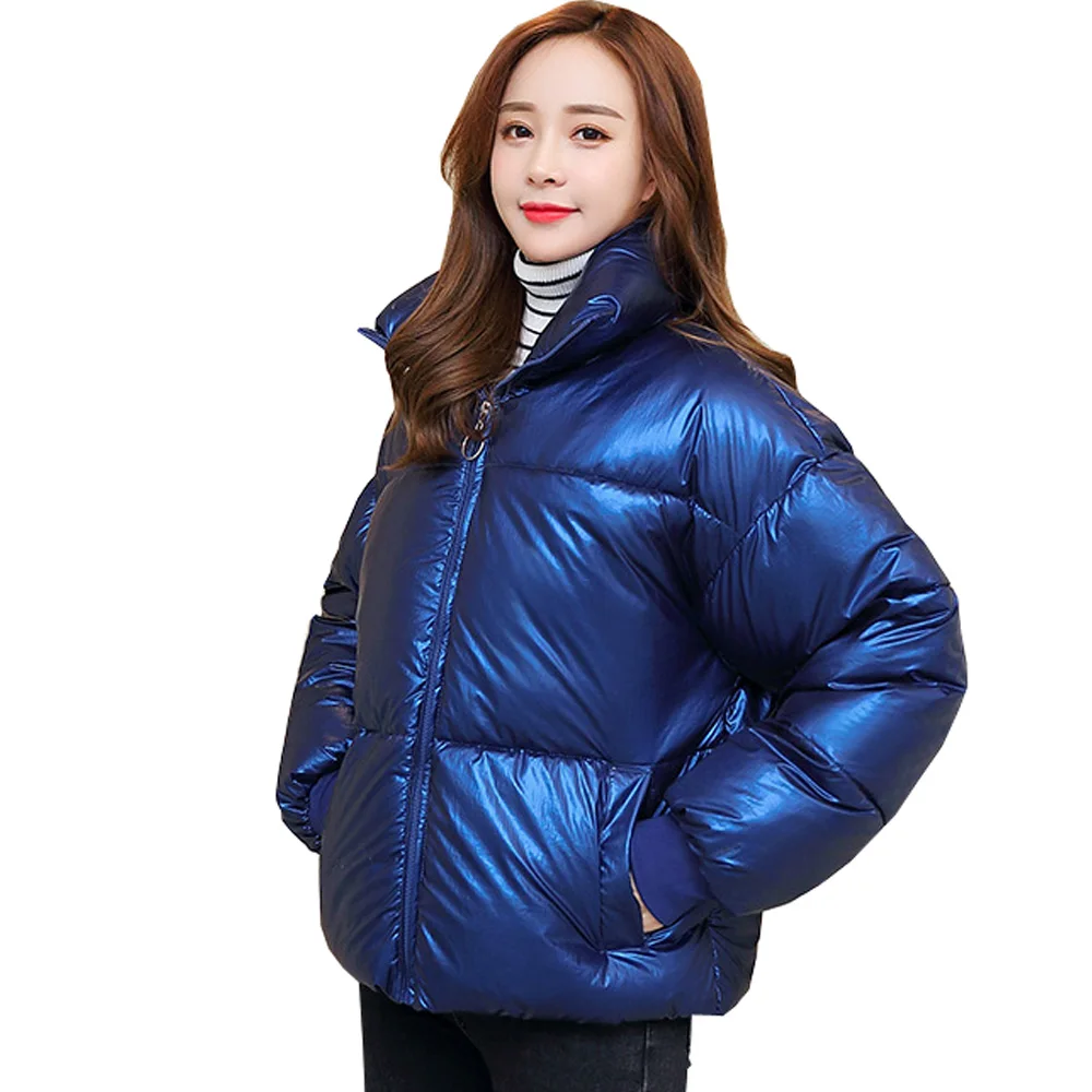 Женский пуховик с капюшоном и искусственным мехом зимний в Европейском стиле 812