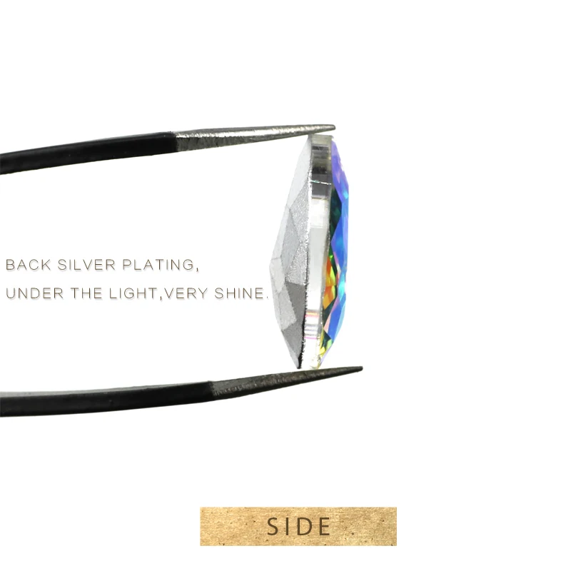 QL блестящие цветные стеклянные стразы со слезоточивыми каплями хрустальные с