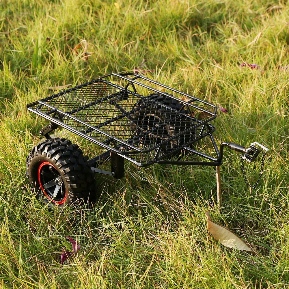 Радиоуправляемый трейлер металлический грузовой автомобиль с широким