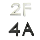 1 шт., серебристая черная дверная пластина ABCDEF высотой 6 см 0123456789