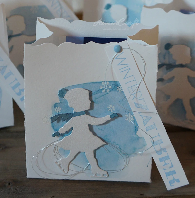 Зимние металлические штампы для катания на лыжах и снежках девочек мальчиков