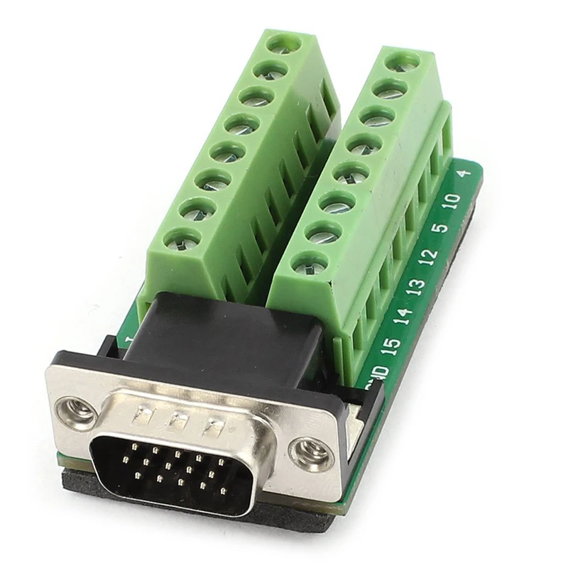 D SUB DB15 VGA папа 3 ряда 15pin разъем для терминала PCB платы разъемы|Соединители| |