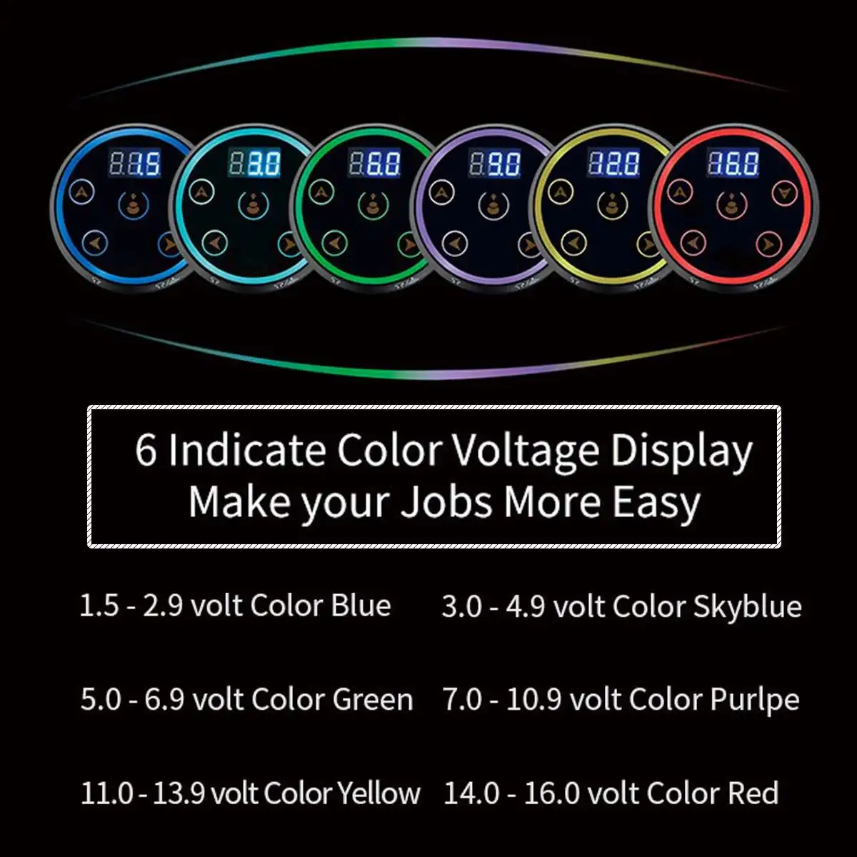 

Professional Mini LCD Display Dual Mode 6 Gears Tattoo Power Supply for AURORA II Tattoo Machines With Power Adaptor