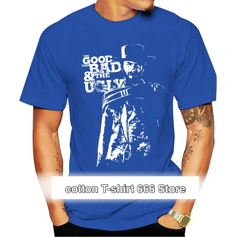 

Camiseta negra de Clint Eastwood для мужчин, camisa juvende la фильм «The Good The Bad And The lait», moda fresca