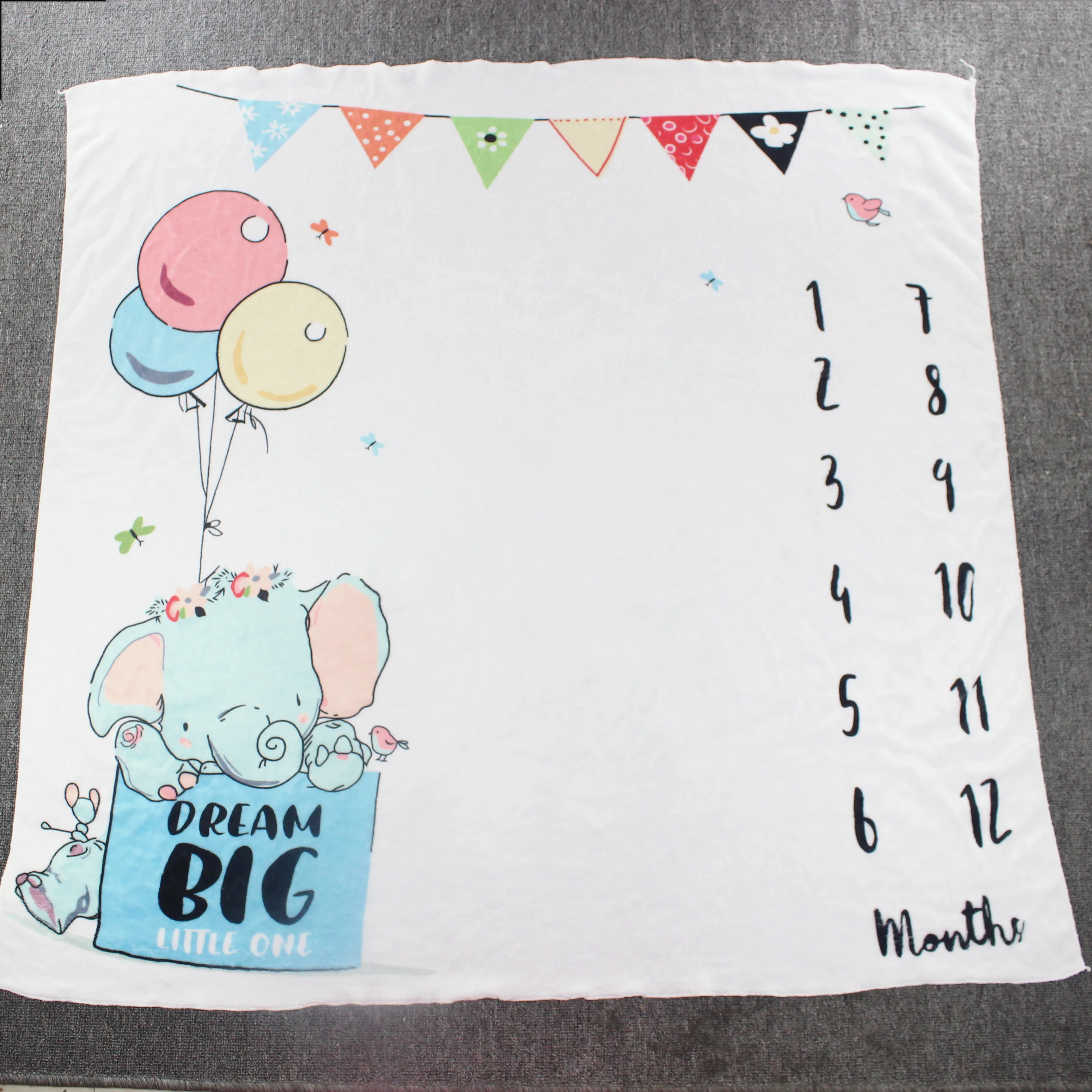 Детское одеяло Milestone мягкая фланелевая пеленка для душа банное полотенце