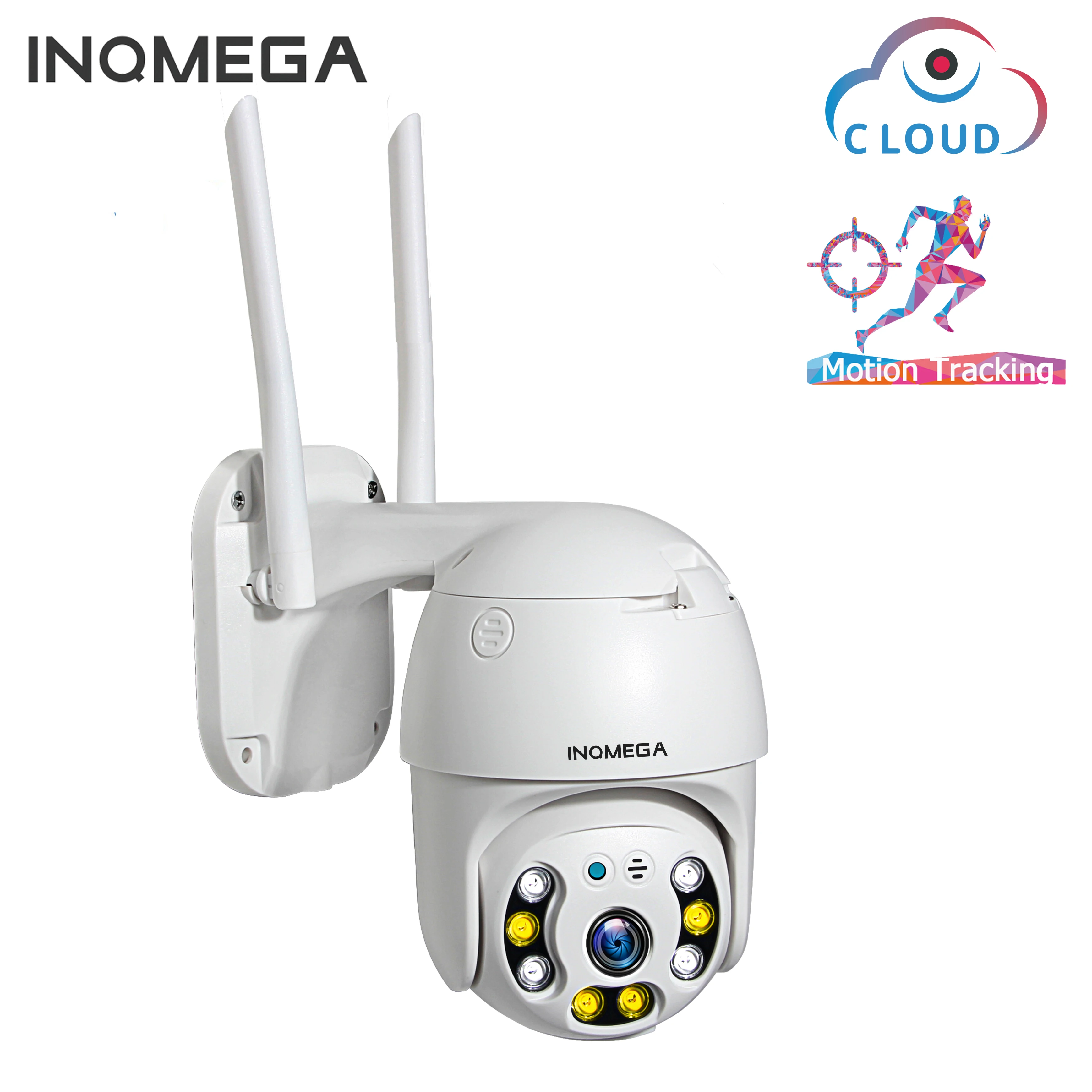 INQMEGA Cloud 1080P наружная камера наблюдения с датчиком PTZ IP камера wifi скорость купольная камера с функцией автоматического слежения 4X цифровой зум 2MP ИК ONVIF CCTV камера безопасности