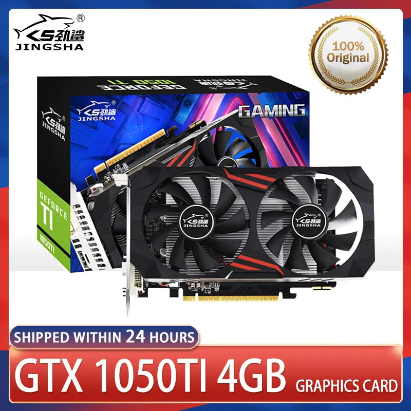 JINGSHA новая 100% Оригинальная карта GTX 1050TI 4G графическая бит GDDR5 1050ti 4 Гб видеокарта