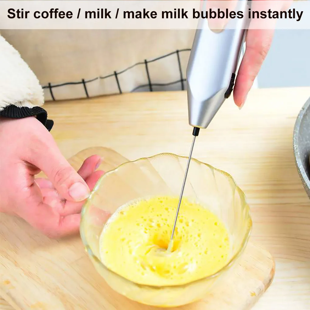 

1pc Milk Drink Coffee Whisk Mixer Electric Egg Beater Frother Foamer Mini Handle Stirrer Practical Kitchen Cooking Tool