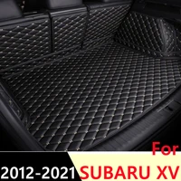 sj custom fit full set waterproof car trunk mat auto parts tail boot tray liner cargo rear pad cover for subaru xv 2012 13 2021