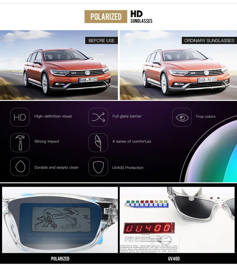 Солнцезащитные очки DUBERY мужские поляризационные для вождения недорогие