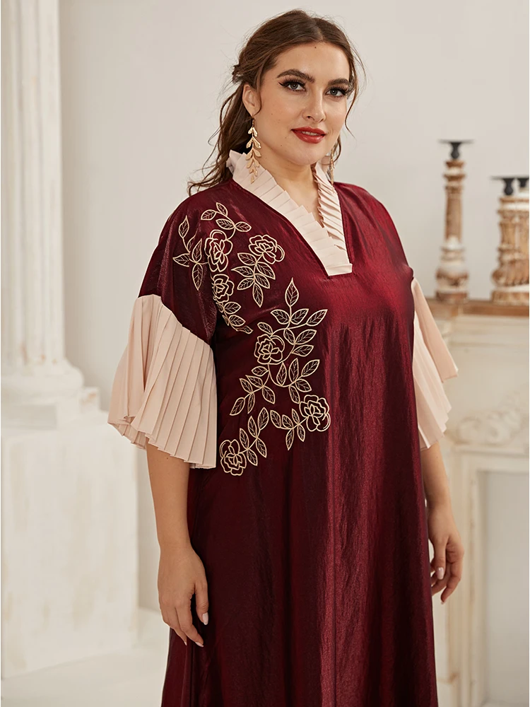2021 Abaya Long Spring Womens Ladies Dresses Butterfly Sleeve Plus Large Size Fashion Elegant Ramadan Maxi White Dress