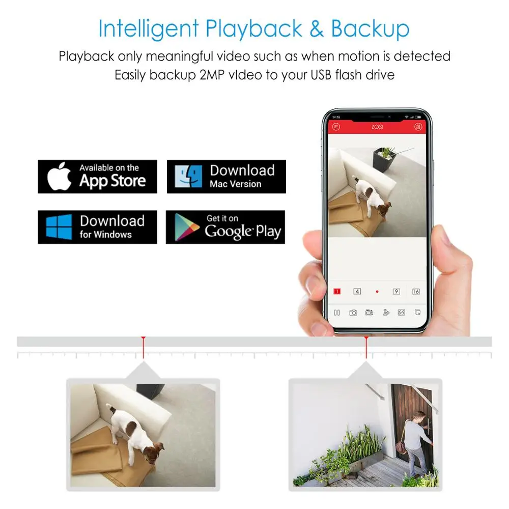 ZOSI H.265+ 5MP 8CH CCTV Видеонаблюдение Система безопасности Набор с DVR и TVI Водонепроницаемыми камерами для наружного использования в доме