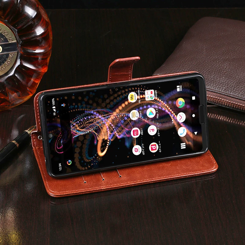 For Sharp Aquos R5G Leather Case On Coque R 5G SH-RM14 Premium Magnetic Flip Wallet Cover Phone Cases Fundas | Мобильные телефоны и