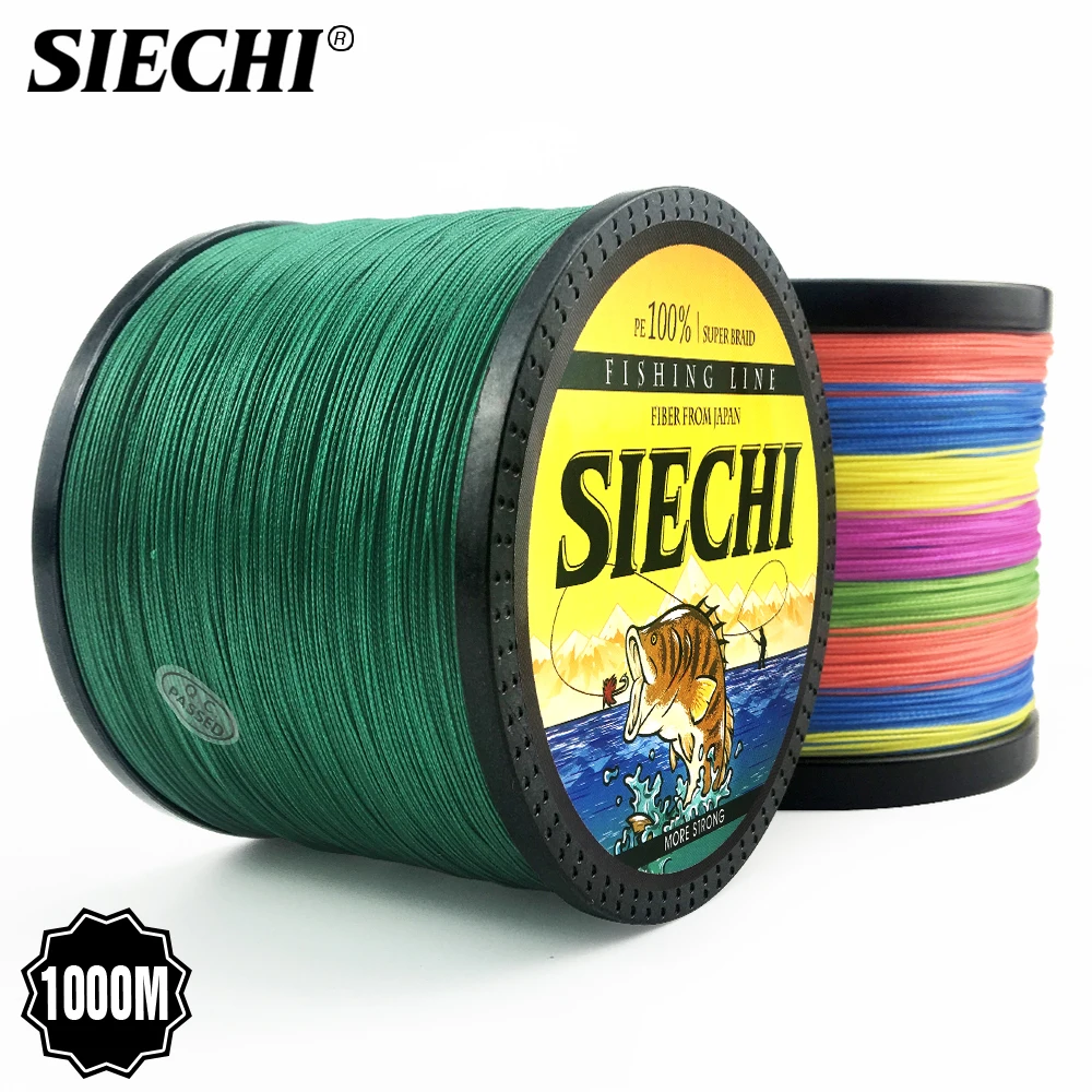 SIECHI супер мощная 1000 м 8 нитей рыболовная леска многофиламентная PE плетений