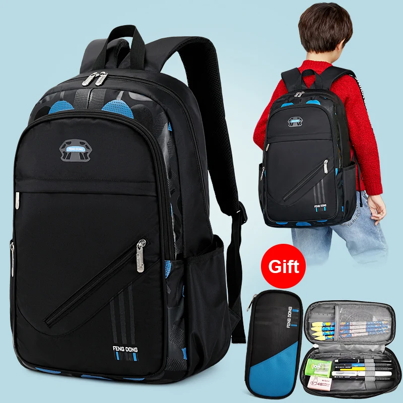 Большая прочная водонепроницаемая школьная сумка для девочек и мальчиков, Подарочный Детский рюкзак для учеников начальной и младшей школ...