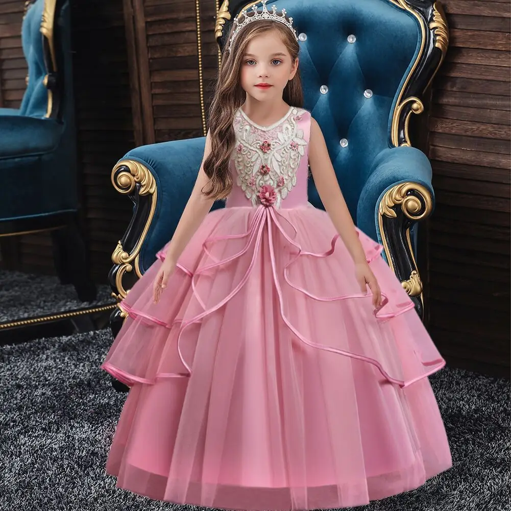 

Children's Clothing Children's Dress Dress In The Big Children's Show Dress Girl Catwalk Evening Dress Girl Long Pontoon Skirt