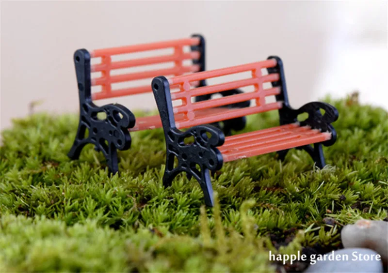 Миниатюрная скамейка для парка 1 пара кукольная статуэтка миниатюрный