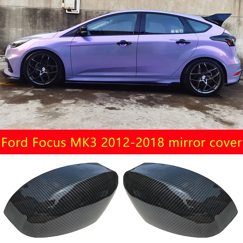 Left & Right Rearview Mirror Cover Cap Side Mirror Shell Accessories for Ford Focus mk3 ST RS 2012-2018 Car-Styling