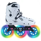 Фирменные роликовые коньки JK, 3x110125 или 4 колесика, скольжение, слалом, бесплатные роликовые коньки для детей и взрослых, роликовые коньки