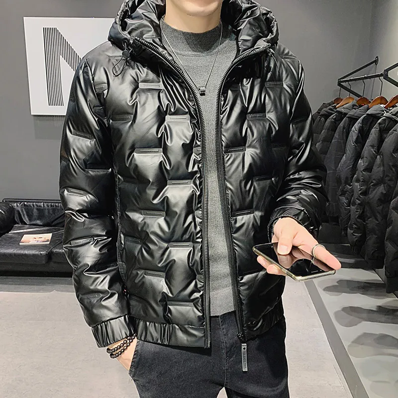 

Мужской зимний пуховик, новая зимняя куртка, мужские утепленные теплые парки, пальто, флисовые мужские куртки, мужская верхняя одежда, блест...