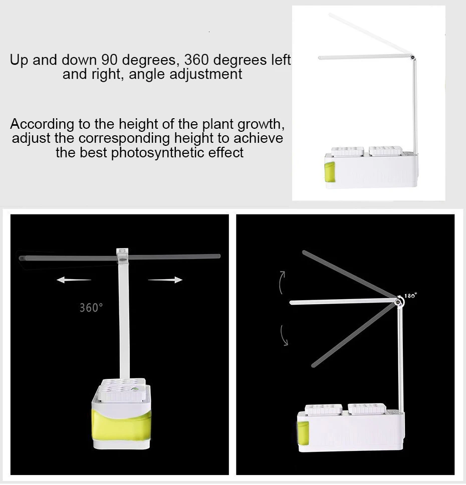 Smart Herb Garden Kit LED Grow Light Hydroponic Growing Multifunction Desk Lamp Garden Plants Flower Hydroponics Grow Tent Box