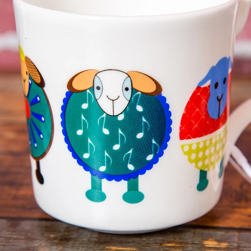 Новинка 2020 керамическая кофейная кружка с изображением животных овец и чайная