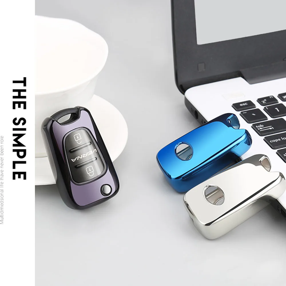 Складной чехол для автомобильного ключа кошелек с 2 кнопками брелок ключей Kia RIO K2