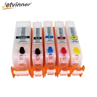 jetvinner 5 color 550 551 ink cartridge with chips for canon pixma ip7250 mg5450 mx725 mx925 mg6450 mg5550 ix6850 mg5650 printer